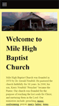 Mobile Screenshot of milehighbaptistchurch.org