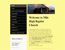 Tablet Screenshot of milehighbaptistchurch.org